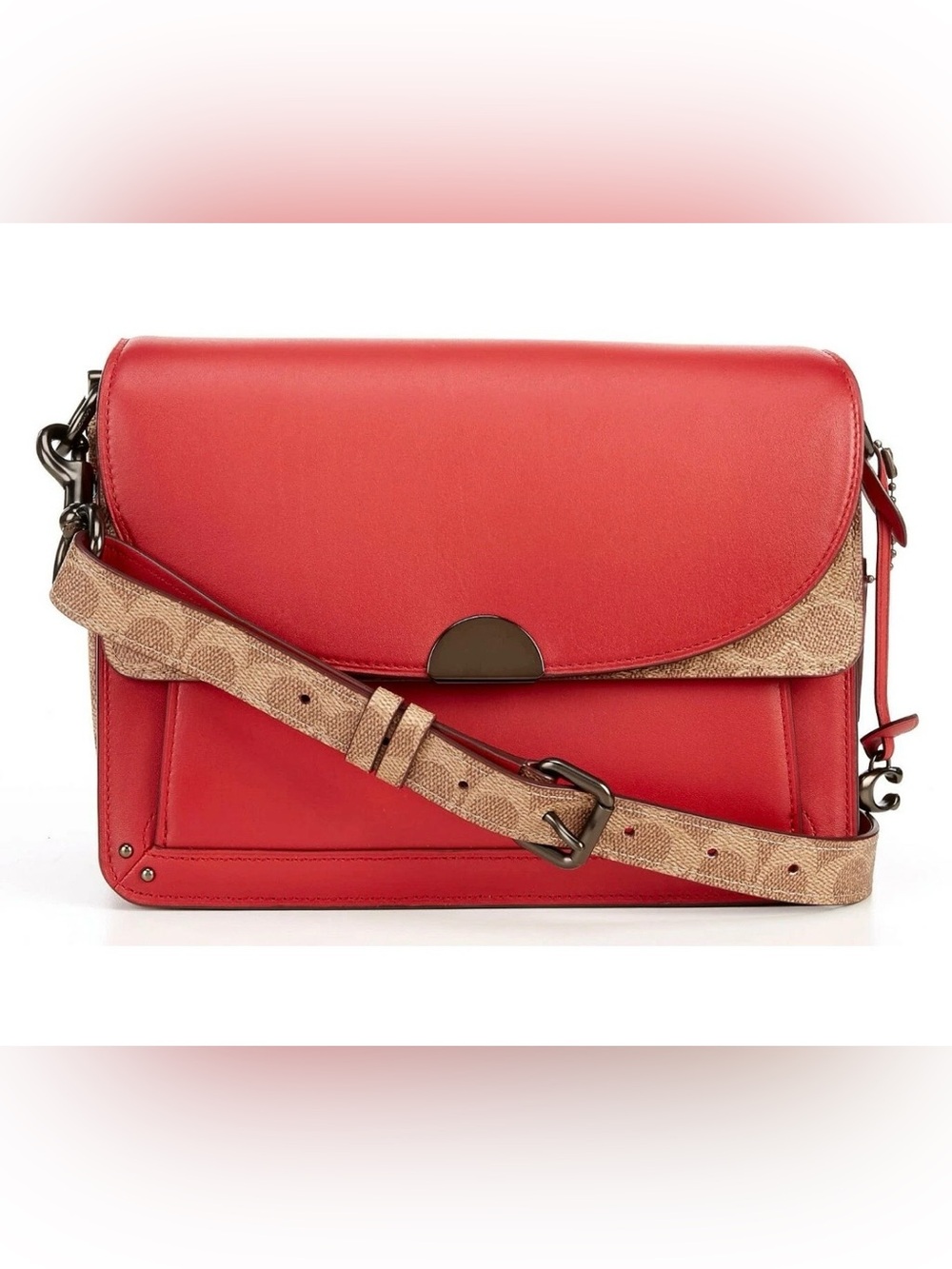 Coach Leather Dreamer Shoulder Crossbody Bag Red NEW